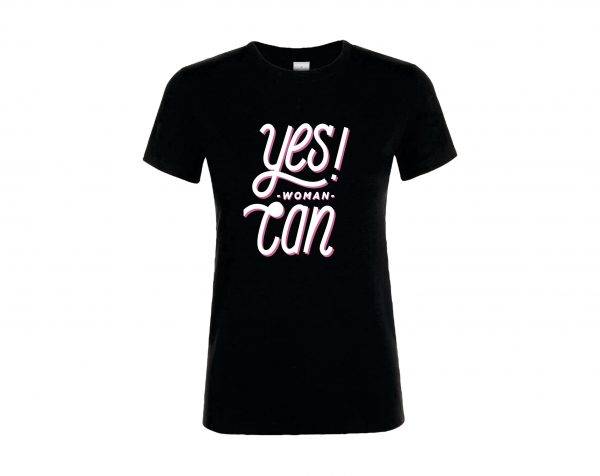 Marškinėliai: Yes woman can