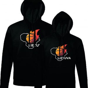 Džemperis: Lietuvos žemėlapis ir krepšinio kamuolys