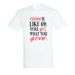 Marškinėliai: Karma is like 69