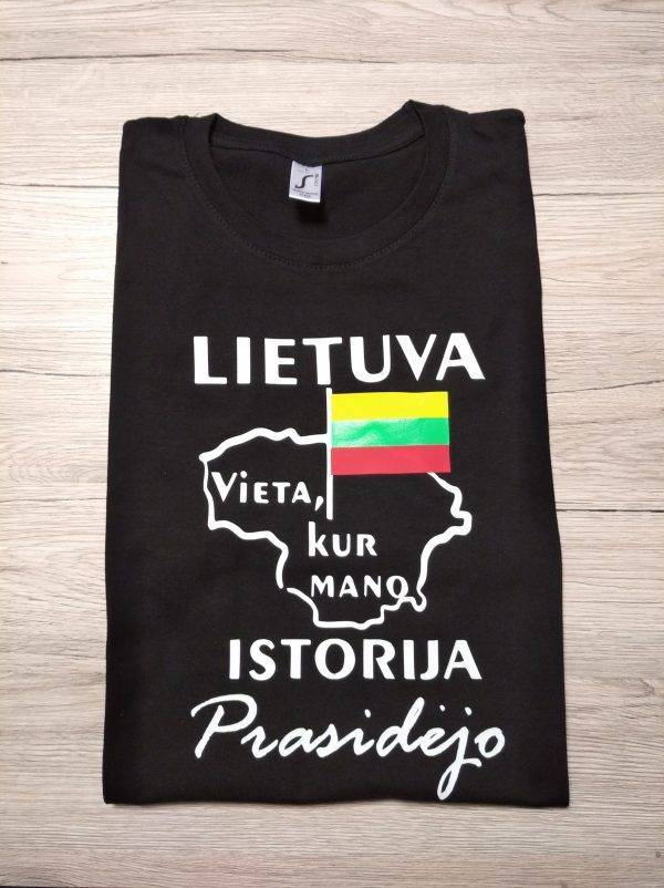 Marškinėliai: Lietuva - vieta, kur mano istorija prasidėjo