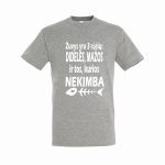 Marškinėliai: Žuvys yra 3 rūšių: didelės, mažos ir tos, kurios nekimba