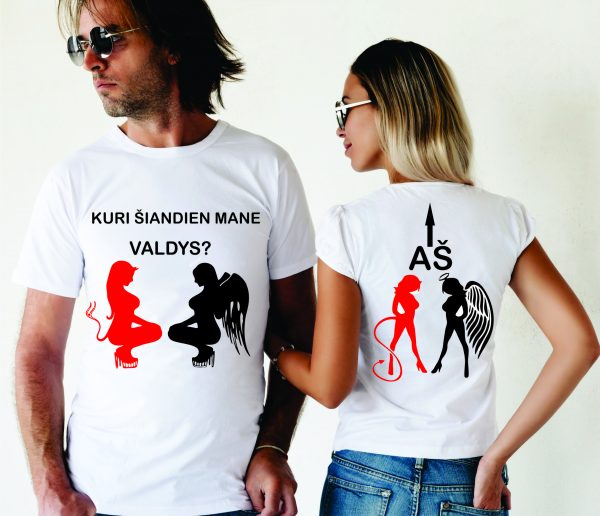 Marškinėliai: Angelas ir velnias