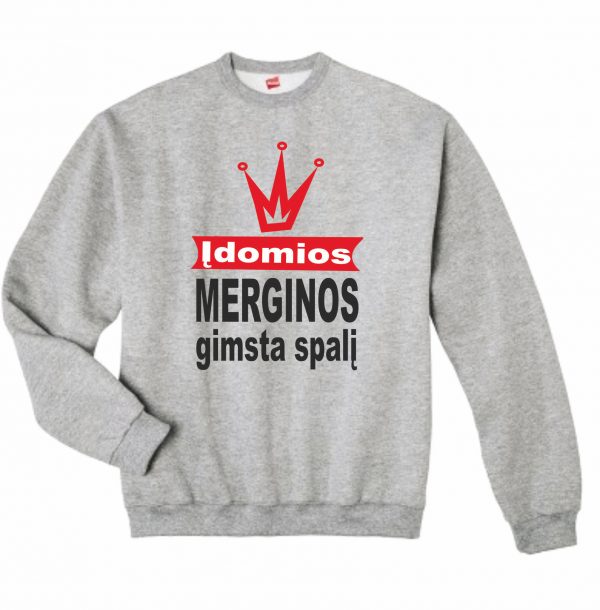 Džemperis: Įdomios merginos gimsta spalį