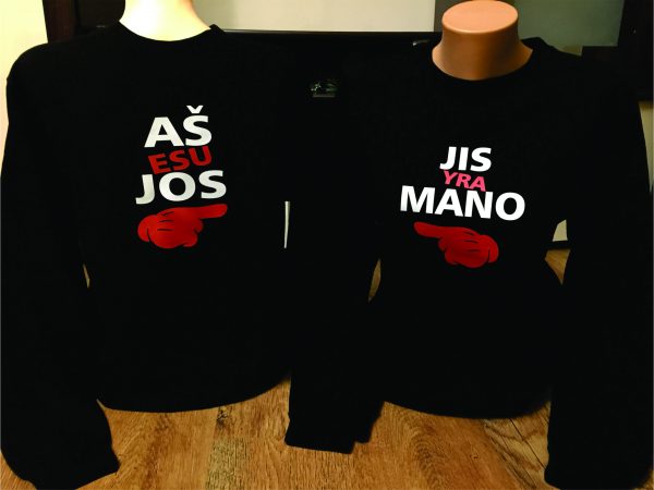 Džemperis: Aš esu jos/Jis yra mano