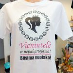 Marškinėliai: Vienintelė ir nepakartojama būsima nuotaka