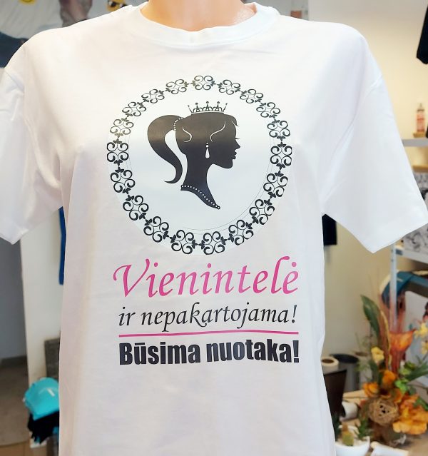 Marškinėliai: Vienintelė ir nepakartojama būsima nuotaka
