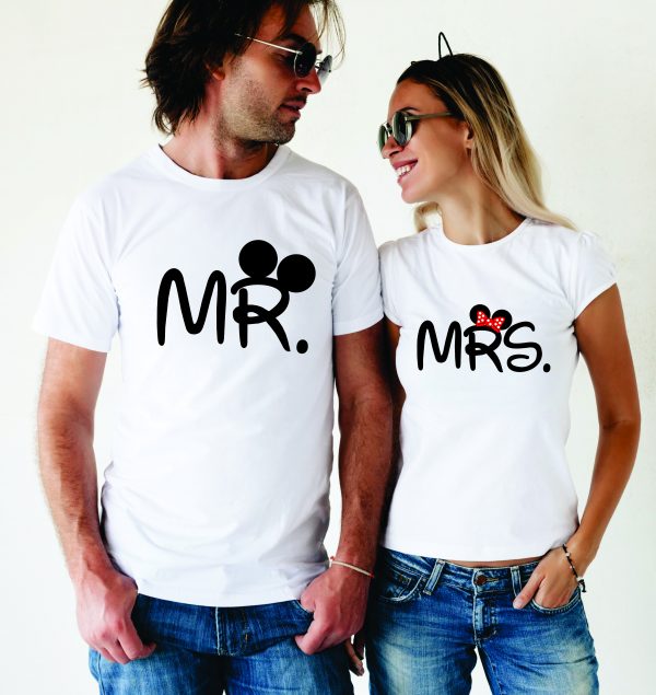 Marškinėliai: Mrs ir Mr