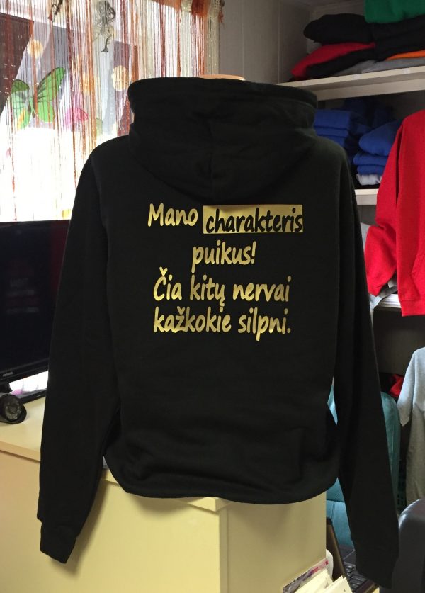 Džemperis: Mano charakteris puikus, čia kitų nervai kažkokie silpni