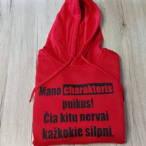 Džemperis: Mano charakteris puikus, čia kitų nervai kažkokie silpni