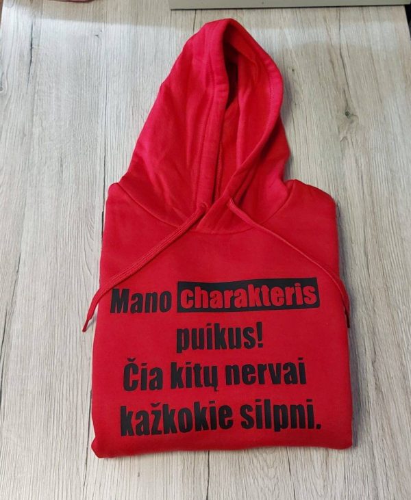 Džemperis: Mano charakteris puikus, čia kitų nervai kažkokie silpni