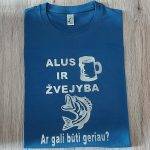 Marškinėliai: Alus ir žvejyba, ar gali būti geriau? 