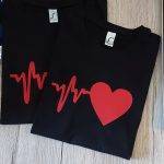 Marškinėliai porai: Su širdimi