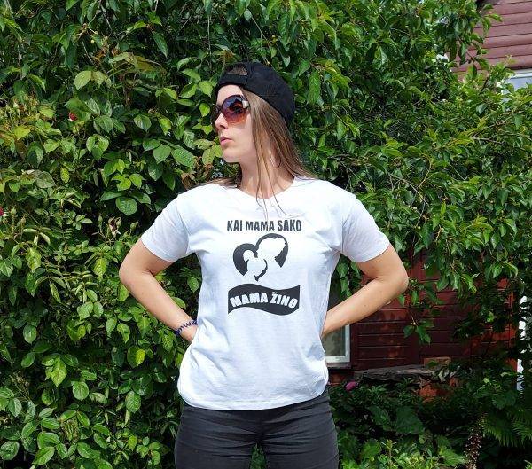 Marškinėliai: Mama sako mama žino