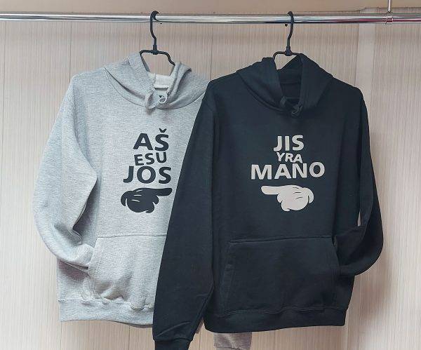 Džemperiai: Aš esu jos/Jis yra mano