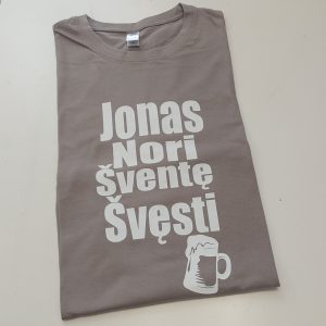 Marškinėliai: Jonas nori šventę švęsti