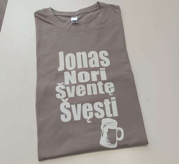 Marškinėliai: Jonas nori šventę švęsti