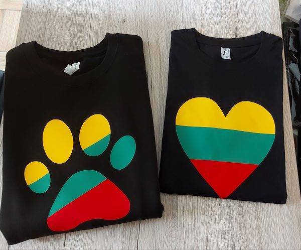 Marškinėliai: Širdelė arba letenėlė su LT 