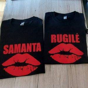 Marškinėliai: Vardas su lūpomis