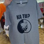 Marškinėliai: Ką tu su pitbuliu?
