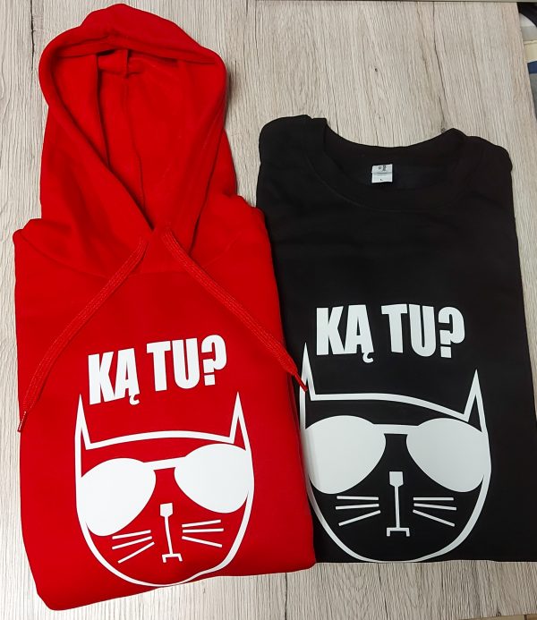 Džemperis: Ką Tu? su katinu