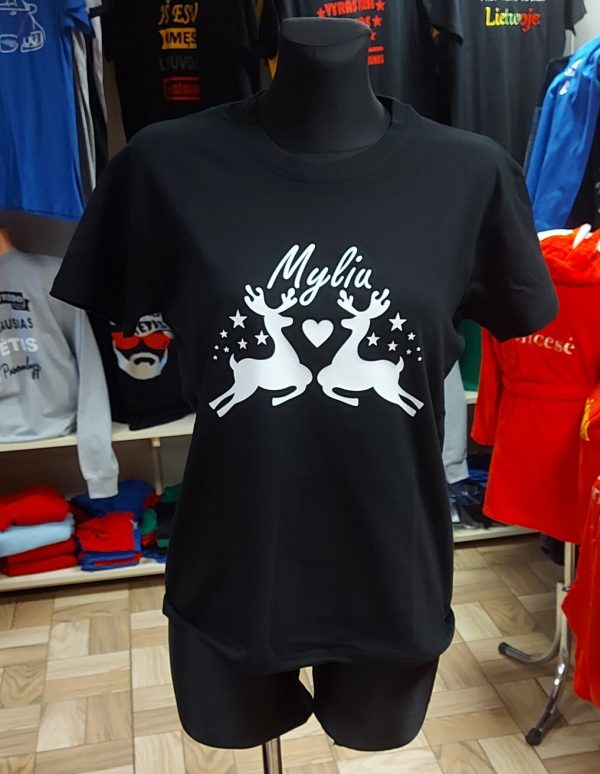 Marškinėliai porai: Myliu