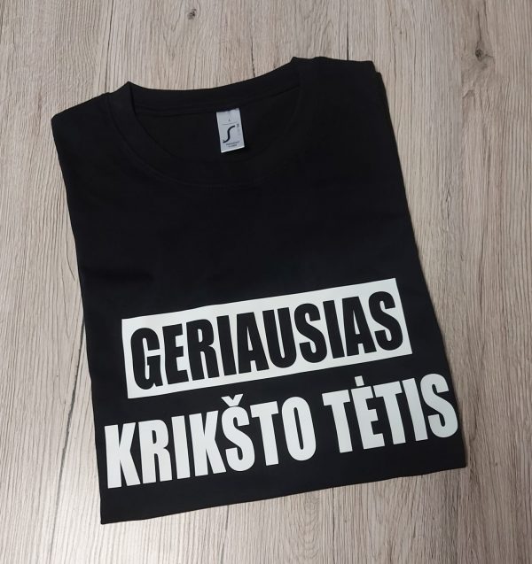 Marškinėliai: Geriausias krikšto tėtis Marškinėliai: Geriausias krikšto tėtis