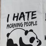 Marškinėliai: I hate morning people 