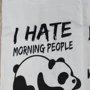 Marškinėliai: I hate morning people 