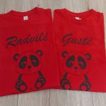 Vaikiški marškinėliai su vardu ir panda paveiksliuku