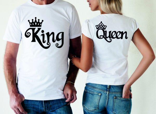 Marškinėliai porai: King/Queen