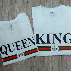 Marškinėliai porai: King/Queen