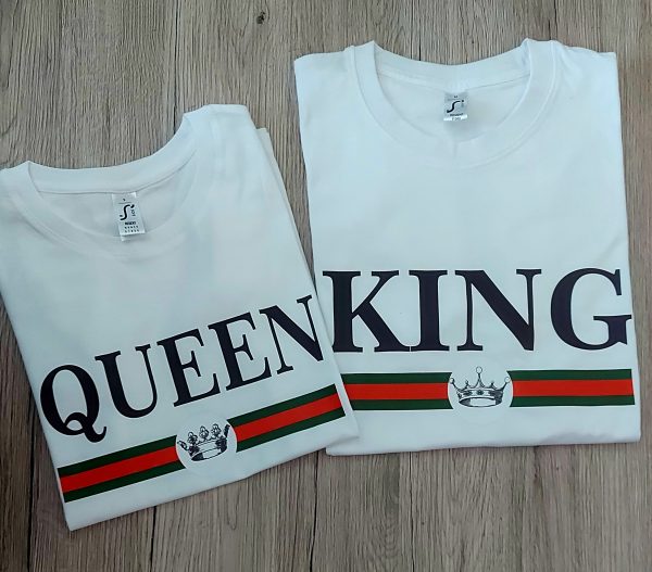 Marškinėliai porai: King/Queen