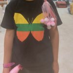 Vaikiški marškinėliai su Lietuvos spalvų drugeliu