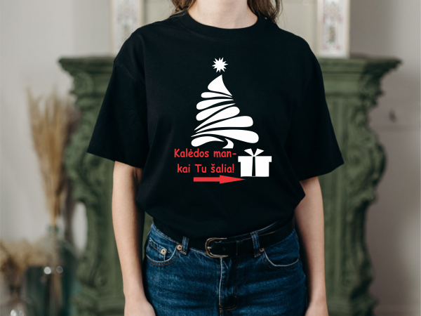 Unisex marškinėliai: Kalėdos man kai tu šalia