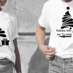 Marškinėliai porai: Kalėdos man kai tu šalia