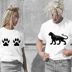 Marškinėliai porai: Tigras su letenom 