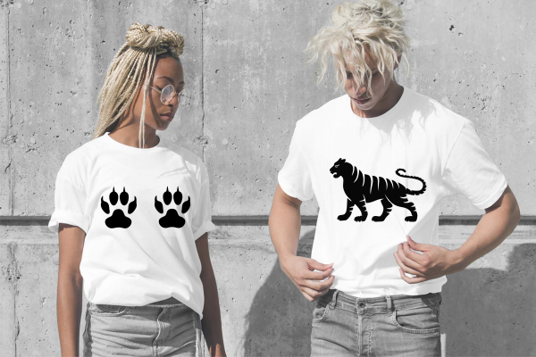 Marškinėliai porai: Tigras su letenom 