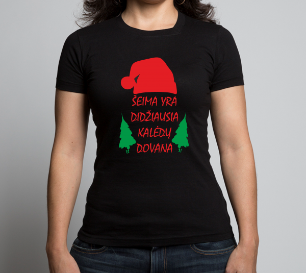 Marškinėliai: Šeima yra didžiausia kalėdų dovana