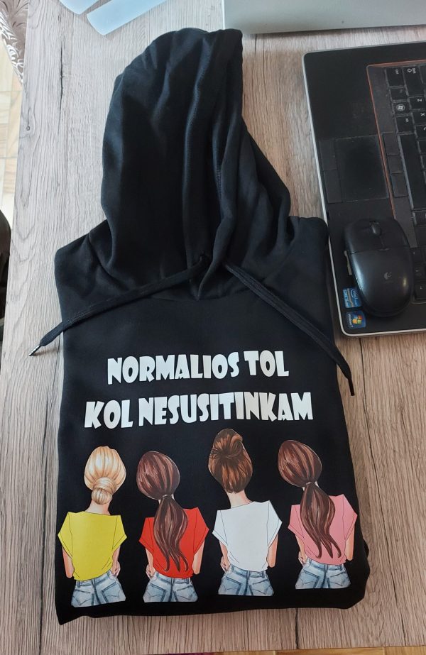 Džemperis: Normalios tol kol nesusitinkam (trys tamsios viena šviesi)  