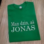 Marškinėliai: Man dzin aš jonas 