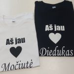 Marškinėliai porai: Aš jau diedukas/ aš jau močiutė