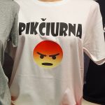 Marškinėliai: Pikčiurna su emoji veiduku