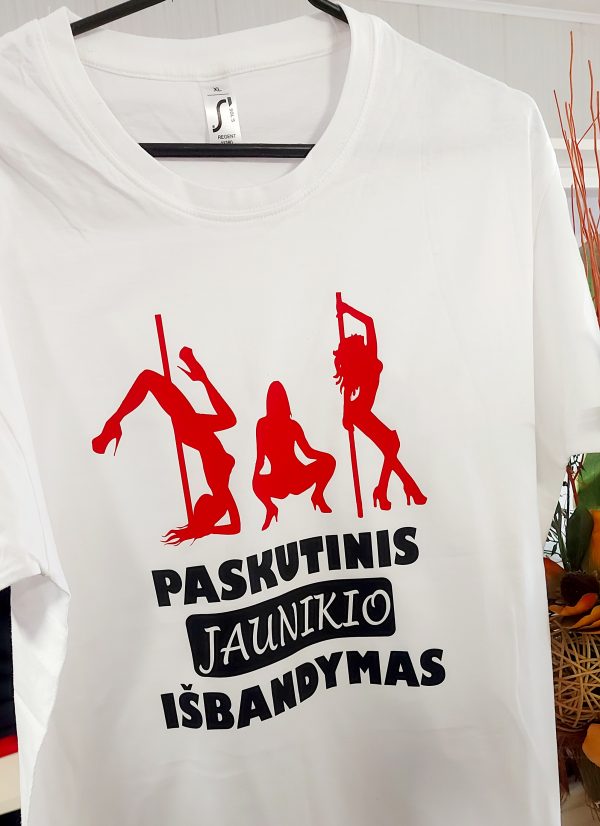 Marškinėliai: Paskutinis jaunikio pasispardymas