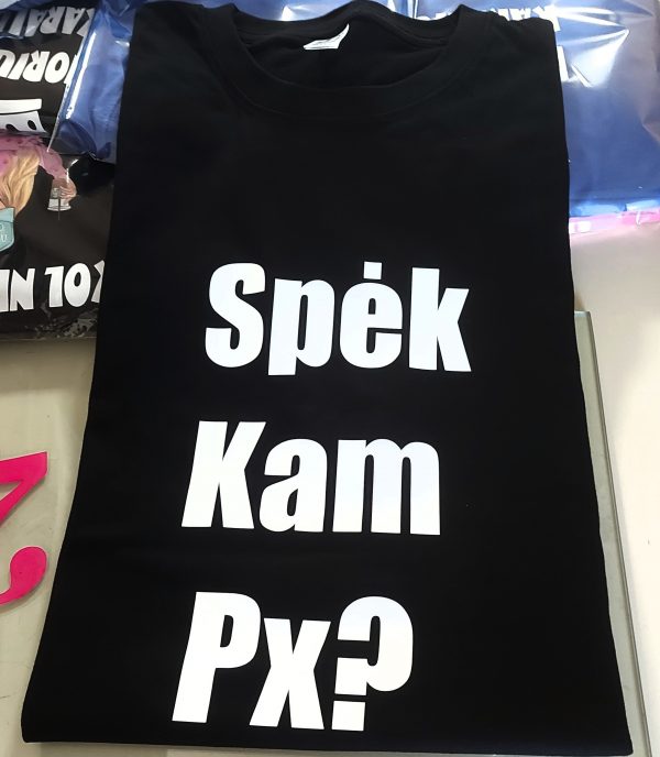 Marškinėliai: Spėk kam px? marškinėliai 