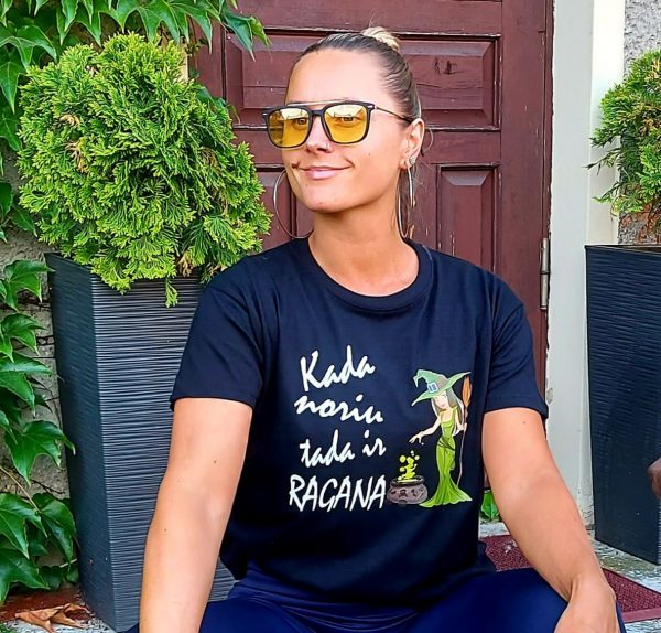 Marškinėliai: Kada noriu tada ir ragana su paveiksliuku 