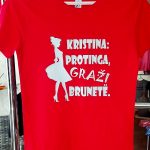 Marškinėliai: Kristina protinga graži brunetė 