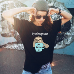 Marškinėliai: Gyvenimas prasidės po kavos