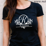 Marškinėliai: Marškinėliai su inicialais ir vardu