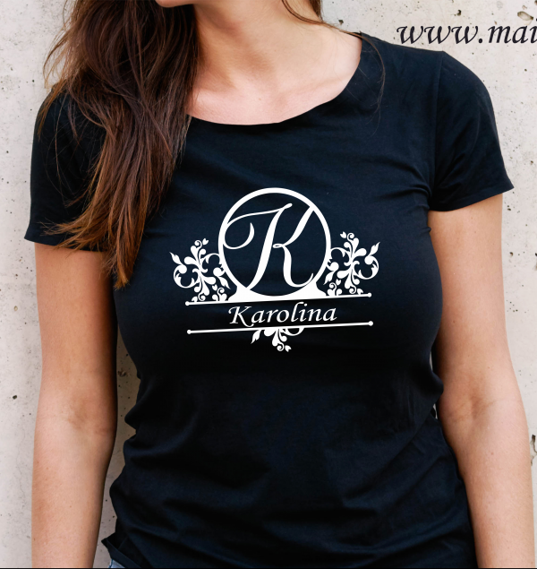 Marškinėliai: Marškinėliai su inicialais ir vardu