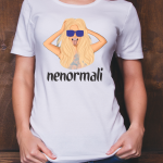 Marškinėliai: Nenormali su blondinės paveikslėliu 